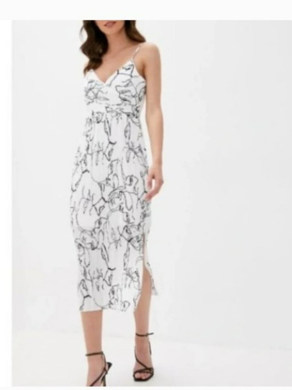 Banana Republic Print Plisse Midi Dress 6